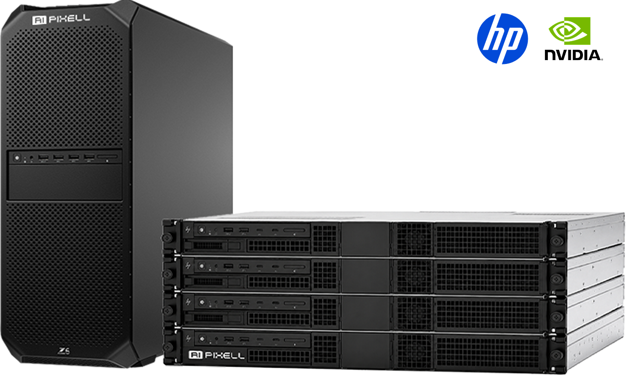 AI PIXELL On-premise — server rack configuration