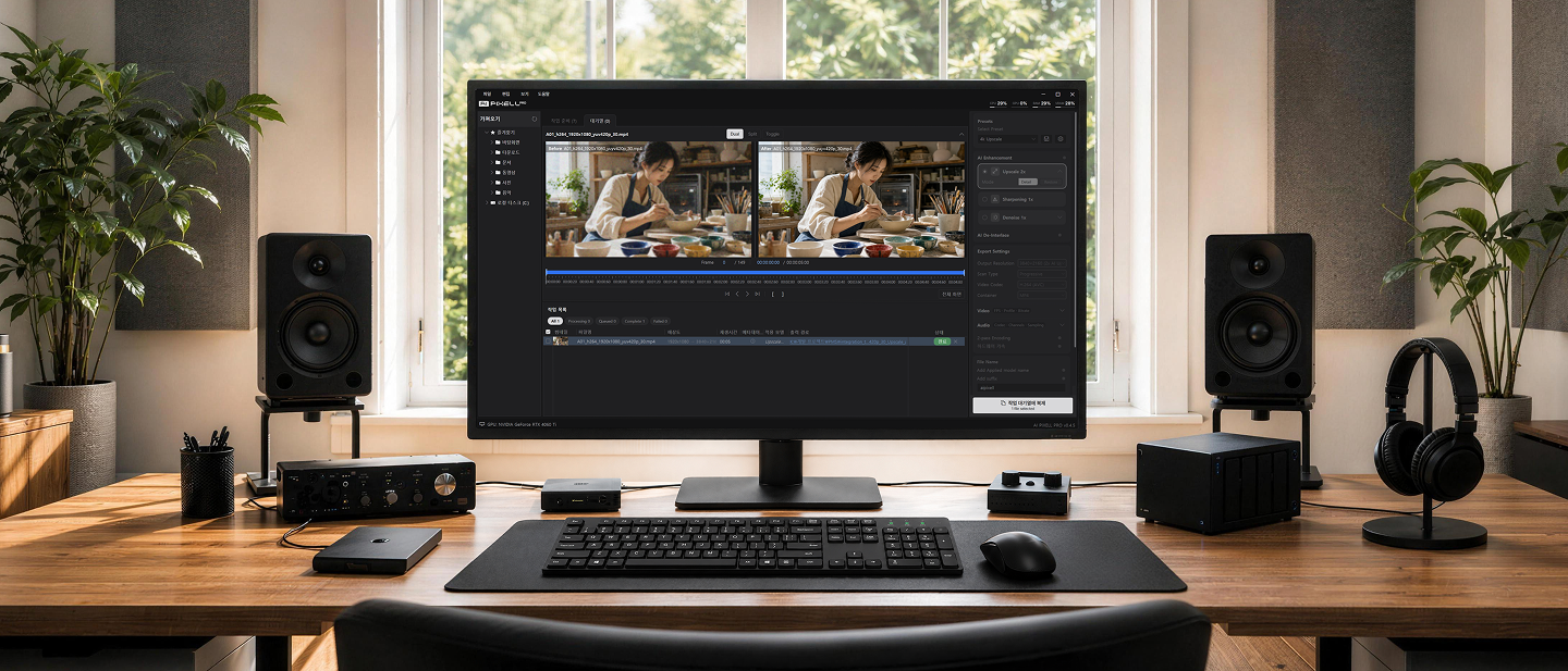 Desktop workspace running AI PIXELL PRO